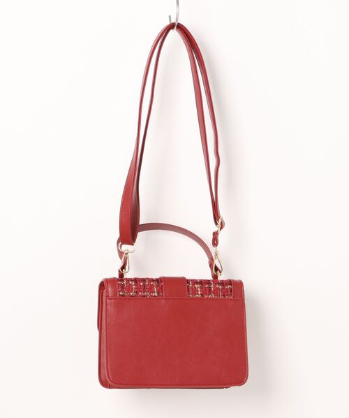 STYLEBLOCK(スタイルブロック)の「ツイードチェック柄ショルダーバッグ(ショルダーバッグ・レディース・ホワイト/レッド/ブラック・FREE)」の4枚目の写真