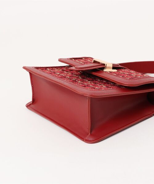 STYLEBLOCK(スタイルブロック)の「ツイードチェック柄ショルダーバッグ(ショルダーバッグ・レディース・ホワイト/レッド/ブラック・FREE)」の5枚目の写真