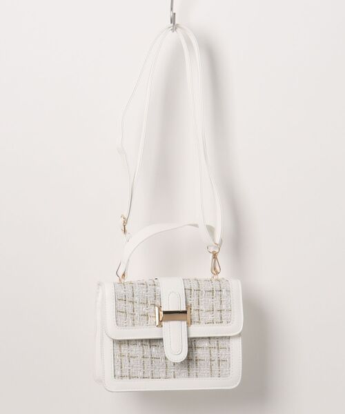 STYLEBLOCK(スタイルブロック)の「ツイードチェック柄ショルダーバッグ(ショルダーバッグ・レディース・ホワイト/レッド/ブラック・FREE)」の8枚目の写真