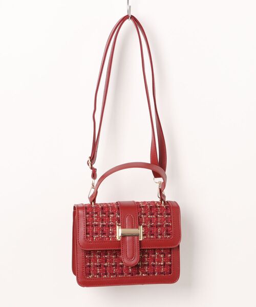 STYLEBLOCK(スタイルブロック)の「ツイードチェック柄ショルダーバッグ(ショルダーバッグ・レディース・ホワイト/レッド/ブラック・FREE)」の10枚目の写真