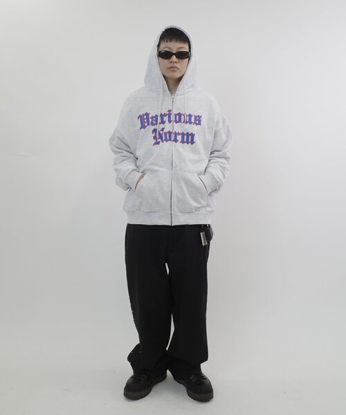 WHO'S WHO gallery（フーズフーギャラリー）の「【UNISEX/ユニセックス】Variousロゴジップパーカー（パーカー・レディース・ライトグレー/ネイビー/ブラック・MEDIUM/LARGE）」の10枚目の写真