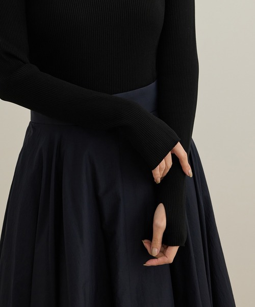 ROPE'（ロペ）の「【洗える】ワイドリブスクエアネックニット（ニット/セーター・レディース・ブラック/ホワイト・FREE）」の20枚目の写真