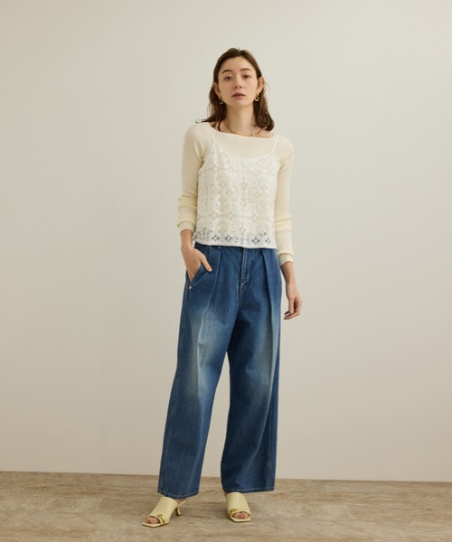 ROPE'（ロペ）の「【洗える】ワイドリブスクエアネックニット（ニット/セーター・レディース・ブラック/ホワイト・FREE）」の17枚目の写真