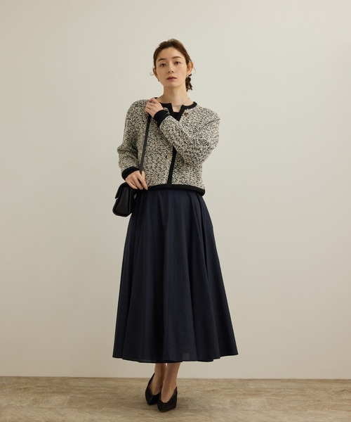 ROPE'（ロペ）の「【洗える】ワイドリブスクエアネックニット（ニット/セーター・レディース・ブラック/ホワイト・FREE）」の12枚目の写真