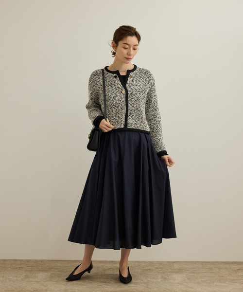 ROPE'（ロペ）の「【洗える】ワイドリブスクエアネックニット（ニット/セーター・レディース・ブラック/ホワイト・FREE）」の10枚目の写真