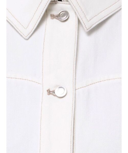 MERCURYDUO（マーキュリーデュオ）の「パフスリーブデニムジャケット（デニムジャケット・レディース・インディゴブルー/オフホワイト・MEDIUM/SMALL）」の12枚目の写真