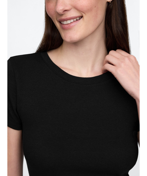 GAP(ギャップ)の「モダン クロップドTシャツ(Tシャツ/カットソー・レディース・オフホワイト/ブラック・XXS/XL/L/M/S/XS)」の8枚目の写真