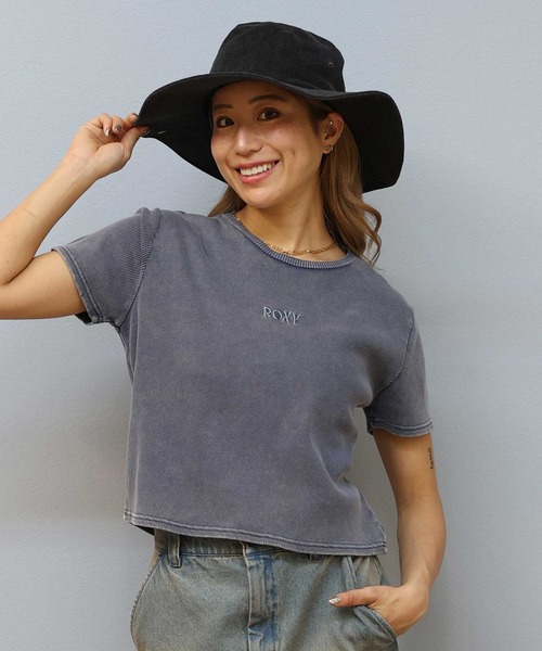 ROXY(ロキシー)の「【ミニTシャツ】ROXY x NANAHA リブちびTシャツ RST252606T(Tシャツ/カットソー・レディース・ネイビー/スミクロ/ナチュラル・L/M)」の12枚目の写真