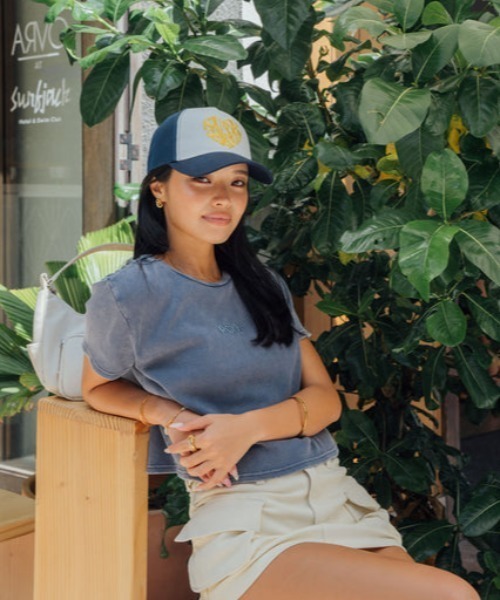 ROXY(ロキシー)の「【ミニTシャツ】ROXY x NANAHA リブちびTシャツ RST252606T(Tシャツ/カットソー・レディース・ネイビー/スミクロ/ナチュラル・L/M)」の10枚目の写真