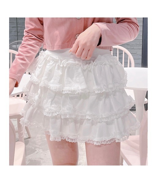 lilLilly（リルリリー）の「フリルスウェットショートパンツ（その他