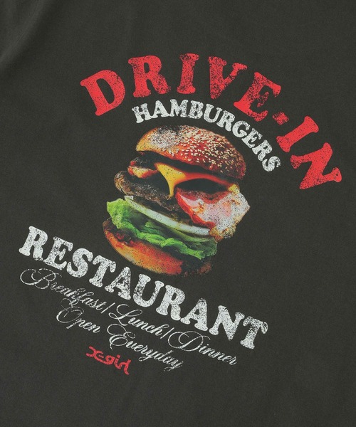 早い者勝ち 大人気 X-girl HAMBURGER DISTRESSED S/S TEE STENCIL I LOVE XG LOGO S/S BIG TEE DRESS（ワンピース）｜X