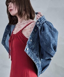 Fashion Letter | ノーカラー オーバーサイズデニムジャケット(デニムジャケット)