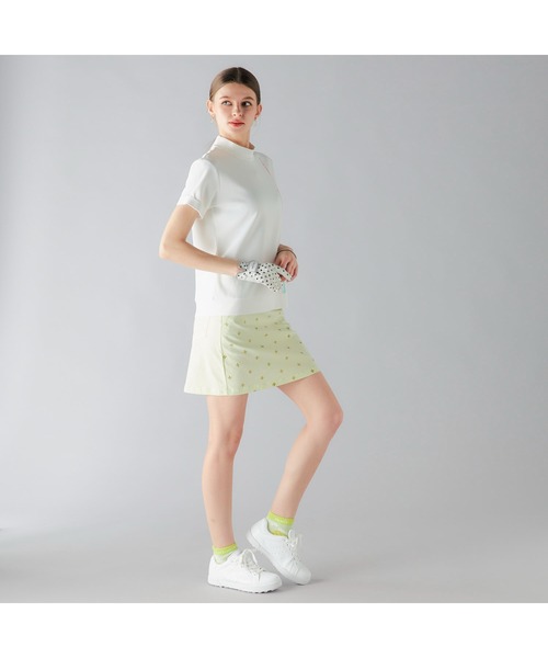 marie claire(マリ・クレール)の「marie claire GOLF/マリクレール ゴルフ ゴルフウェア 接触冷感 UVカット 軽量 ダンボールニット モックネック 半袖 シャツ Tシャツ(Tシャツ/カットソー・レディース・ホワイト/ネイビー・L/M/LL)」の21枚目の写真