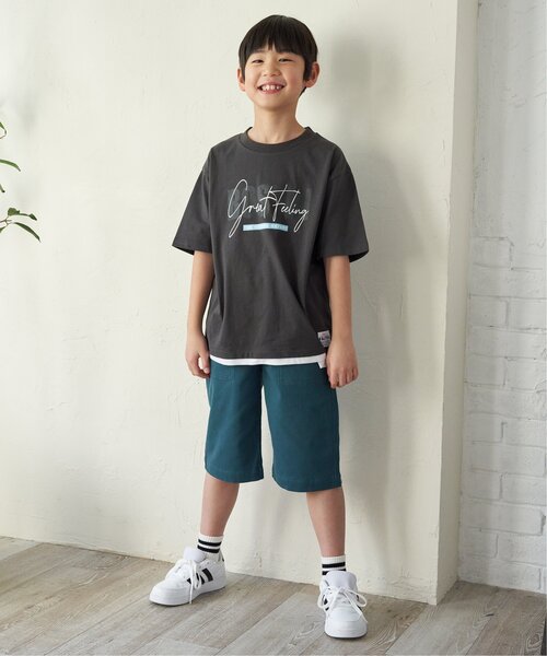 ikka（イッカ）の「【親子コーデ】6.5分丈ストレッチイージーパンツ（120~160cm）（その他パンツ・キッズ・ベージュ/ブルー/オリーブ/ダークグレー・130/160/120/140/150）」の7枚目の写真