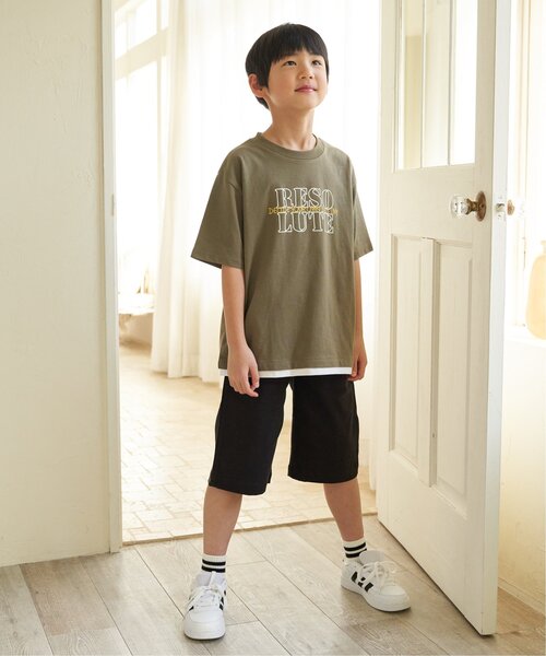 ikka（イッカ）の「【親子コーデ】6.5分丈ストレッチイージーパンツ（120~160cm）（その他パンツ・キッズ・ベージュ/ブルー/オリーブ/ダークグレー・130/160/120/140/150）」の19枚目の写真