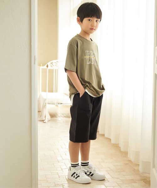 ikka（イッカ）の「【親子コーデ】6.5分丈ストレッチイージーパンツ（120~160cm）（その他パンツ・キッズ・ベージュ/ブルー/オリーブ/ダークグレー・130/160/120/140/150）」の20枚目の写真