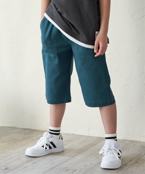 ikka（イッカ）の「【親子コーデ】6.5分丈ストレッチイージーパンツ（120~160cm）（その他パンツ・キッズ・ベージュ/ブルー/オリーブ/ダークグレー・130/160/120/140/150）」の4枚目の写真