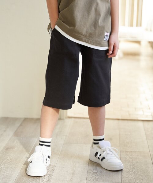 ikka（イッカ）の「【親子コーデ】6.5分丈ストレッチイージーパンツ（120~160cm）（その他パンツ・キッズ・ベージュ/ブルー/オリーブ/ダークグレー・130/160/120/140/150）」の2枚目の写真