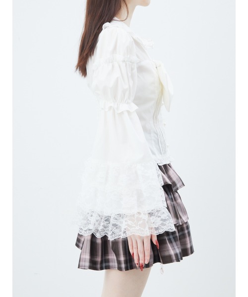 Ank Rouge（アンクルージュ）の「BIGリボン姫袖ブラウス（シャツ/ブラウス・レディース・ホワイト/ブルー/ブラック・M）」の12枚目の写真