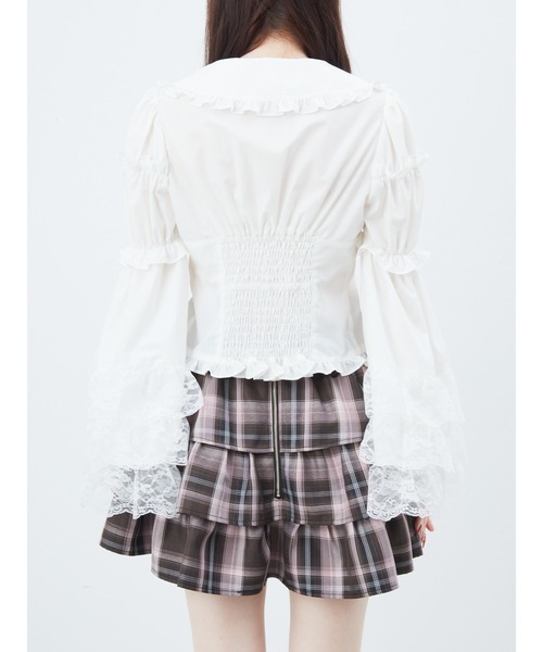 Ank Rouge（アンクルージュ）の「BIGリボン姫袖ブラウス（シャツ/ブラウス・レディース・ホワイト/ブルー/ブラック・M）」の13枚目の写真