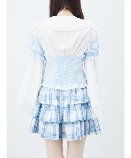 Ank Rouge（アンクルージュ）の「BIGリボン姫袖ブラウス（シャツ/ブラウス・レディース・ホワイト/ブルー/ブラック・M）」の17枚目の写真