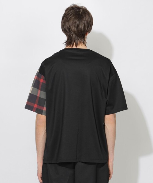 tシャツ 「一部WEB限定カラー」アシンメトリーチェックレイヤーTシャツ レディース セール】【一部WEB限定カラー】アシンメトリーチェックレイヤーT