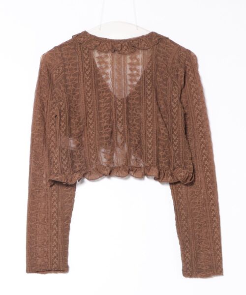 3.3 Field Trip (3.3フィールドトリップ)の「3.3Field Trip/フリルレースカーディガン(カーディガン/ボレロ・レディース・ホワイト/ブラウン・FREE)」の18枚目の写真