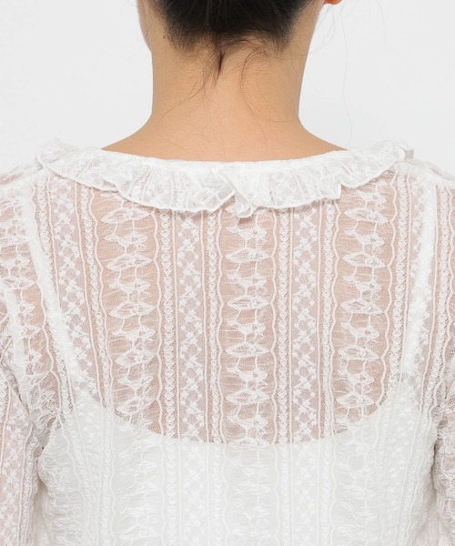 3.3 Field Trip (3.3フィールドトリップ)の「3.3Field Trip/フリルレースカーディガン(カーディガン/ボレロ・レディース・ホワイト/ブラウン・FREE)」の14枚目の写真