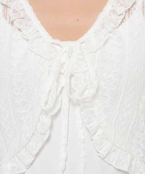 3.3 Field Trip (3.3フィールドトリップ)の「3.3Field Trip/フリルレースカーディガン(カーディガン/ボレロ・レディース・ホワイト/ブラウン・FREE)」の15枚目の写真
