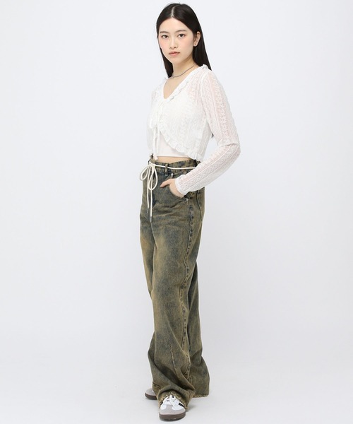 3.3 Field Trip (3.3フィールドトリップ)の「3.3Field Trip/フリルレースカーディガン(カーディガン/ボレロ・レディース・ホワイト/ブラウン・FREE)」の19枚目の写真