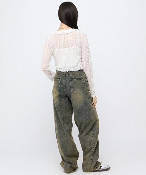 3.3 Field Trip (3.3フィールドトリップ)の「3.3Field Trip/フリルレースカーディガン(カーディガン/ボレロ・レディース・ホワイト/ブラウン・FREE)」の20枚目の写真