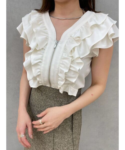LAGUNAMOON（ラグナムーン）の「WZIPフリルブラウス（シャツ/ブラウス