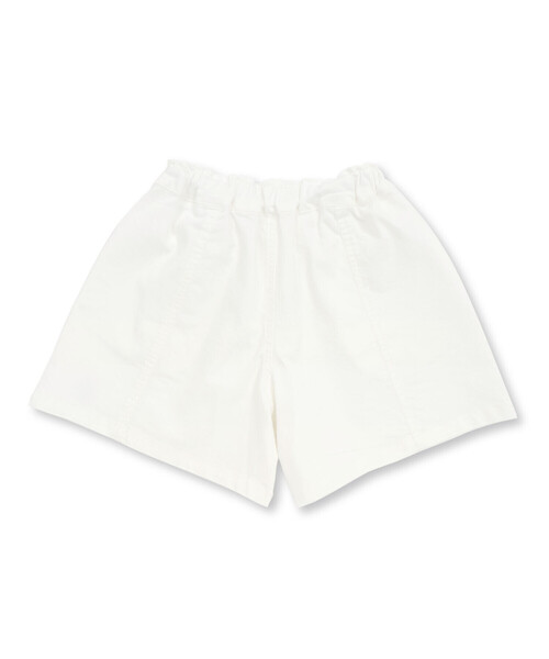 BeBe Petits Pois Vert（ベベプチポワヴェール）の「センター切り替えワンポイント刺しゅうデニムキュロットパンツ(95~160cm)（デニムパンツ・キッズ・ネイビー/ホワイト・160cm/110cm/120cm/140cm/130cm/100cm/150cm/95cm）」の7枚目の写真