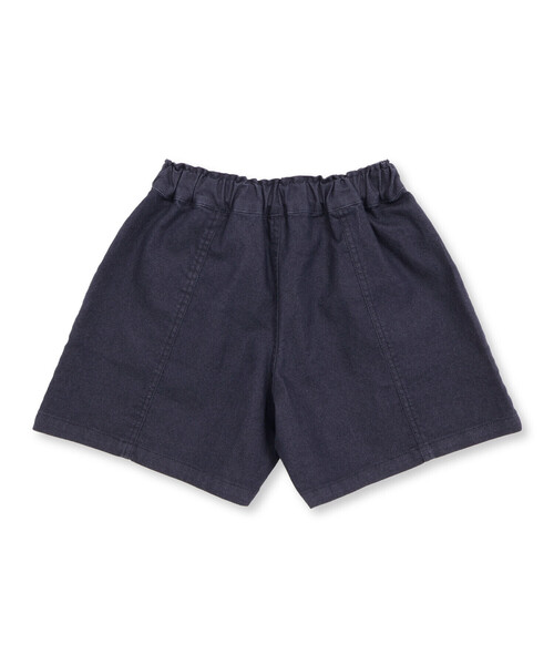 BeBe Petits Pois Vert（ベベプチポワヴェール）の「センター切り替えワンポイント刺しゅうデニムキュロットパンツ(95~160cm)（デニムパンツ・キッズ・ネイビー/ホワイト・160cm/110cm/120cm/140cm/130cm/100cm/150cm/95cm）」の9枚目の写真