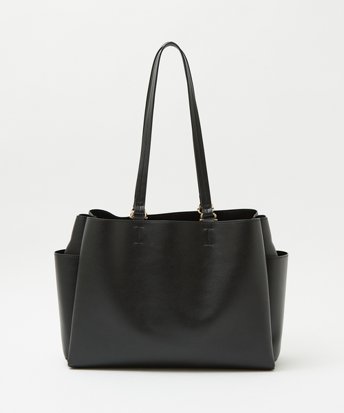 soeur(スール)の「SOUER/ダブルハンドルA4トート/A4/通勤(トートバッグ・レディース・ベージュ/ブラック・フリー)」の2枚目の写真