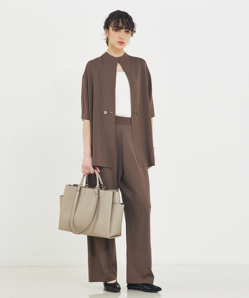 soeur(スール)の「SOUER/ダブルハンドルA4トート/A4/通勤(トートバッグ・レディース・ベージュ/ブラック・フリー)」の16枚目の写真