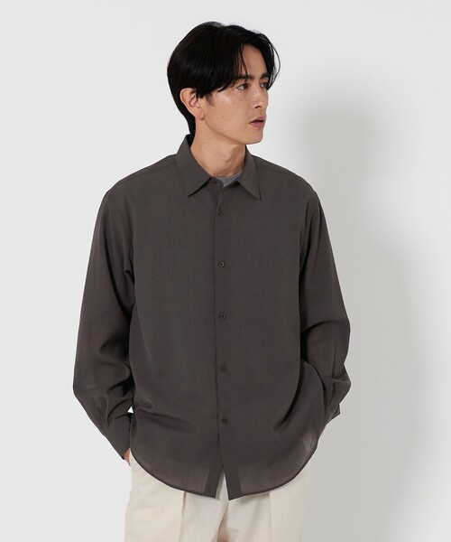 BEAUTY&YOUTH UNITED ARROWS（ビューティーアンドユースユナイテッドアローズ）の「トリクシオン シアーレギュラー フォルム シャツ（シャツ/ブラウス・メンズ・ダークグレー/ブラック/ライトブルー・M/S/XL/L）」の8枚目の写真
