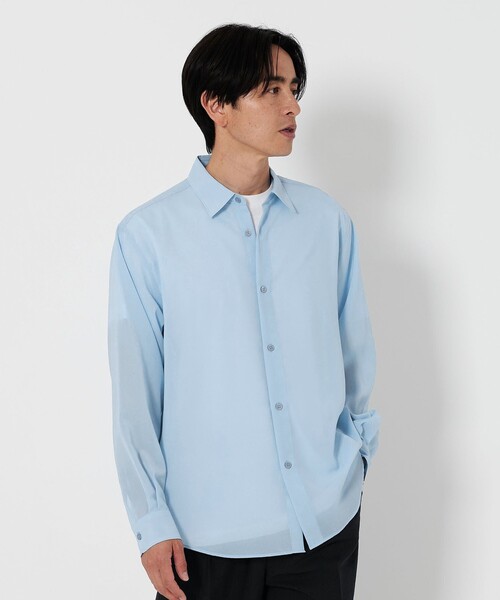 BEAUTY&YOUTH UNITED ARROWS（ビューティーアンドユースユナイテッドアローズ）の「トリクシオン シアーレギュラー フォルム シャツ（シャツ/ブラウス・メンズ・ダークグレー/ブラック/ライトブルー・M/S/XL/L）」の4枚目の写真