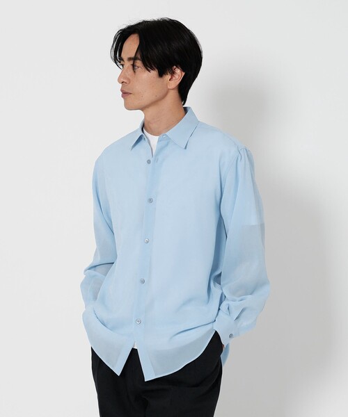 BEAUTY&YOUTH UNITED ARROWS（ビューティーアンドユースユナイテッドアローズ）の「トリクシオン シアーレギュラー フォルム シャツ（シャツ/ブラウス・メンズ・ダークグレー/ブラック/ライトブルー・M/S/XL/L）」の15枚目の写真