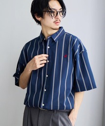 【BEVERLY HILLS POLO CLUB/ビバリーヒルズポロクラブ】 ワンポイントポニー刺繍半袖ツイルピーチシャツ