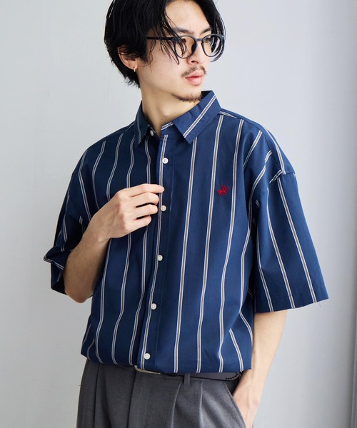 BEVERLY HILLS POLO CLUB(ビバリーヒルズポロクラブ)の「【BEVERLY HILLS POLO CLUB/ビバリーヒルズポロクラブ】 ワンポイントポニー刺繍半袖ツイルピーチシャツ(シャツ/ブラウス・メンズ・アクア/ベージュ/スミクロ/ネイビー/ブルー系その他/オフホワイト/ベージュ系その他/インディゴブルー/サックスブルー/ネイビー系・LL/M/L)」の10枚目の写真