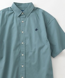 【BEVERLY HILLS POLO CLUB/ビバリーヒルズポロクラブ】 ワンポイントポニー刺繍半袖ツイルピーチシャツ