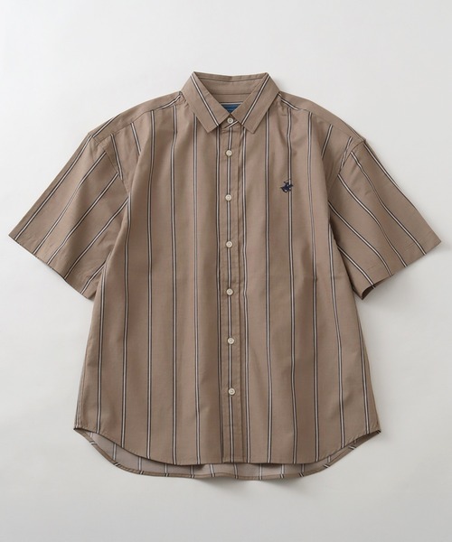 BEVERLY HILLS POLO CLUB(ビバリーヒルズポロクラブ)の「【BEVERLY HILLS POLO CLUB/ビバリーヒルズポロクラブ】 ワンポイントポニー刺繍半袖ツイルピーチシャツ(シャツ/ブラウス・メンズ・アクア/ベージュ/スミクロ/ネイビー/ブルー系その他/オフホワイト/ベージュ系その他/インディゴブルー・LL/M/L)」の13枚目の写真