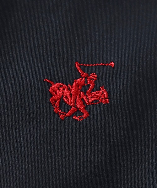 BEVERLY HILLS POLO CLUB(ビバリーヒルズポロクラブ)の「【BEVERLY HILLS POLO CLUB/ビバリーヒルズポロクラブ】 ワンポイントポニー刺繍半袖ツイルピーチシャツ(シャツ/ブラウス・メンズ・アクア/ベージュ/スミクロ/ネイビー/ブルー系その他/オフホワイト/ベージュ系その他/インディゴブルー・LL/M/L)」の18枚目の写真