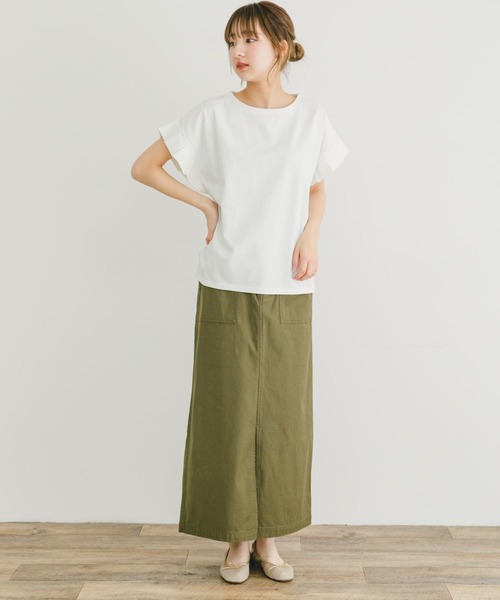 ITEMS URBANRESEARCH（アイテムズ アーバンリサーチ）の「オリガミタックTシャツ（Tシャツ/カットソー・レディース・モカ/カーキ/ホワイト/ブラック・FREE）」の7枚目の写真