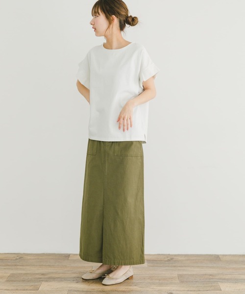 ITEMS URBANRESEARCH（アイテムズ アーバンリサーチ）の「オリガミタックTシャツ（Tシャツ/カットソー・レディース・モカ/カーキ/ホワイト/ブラック・FREE）」の8枚目の写真