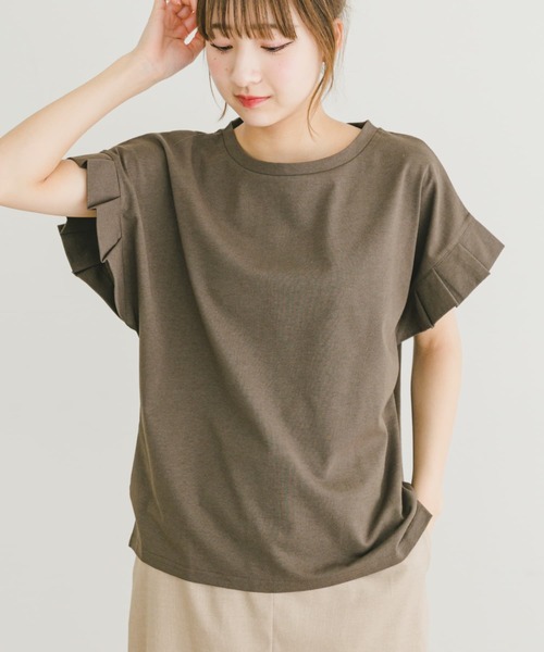 ITEMS URBANRESEARCH（アイテムズ アーバンリサーチ）の「オリガミタックTシャツ（Tシャツ/カットソー・レディース・モカ/カーキ/ホワイト/ブラック・FREE）」の22枚目の写真