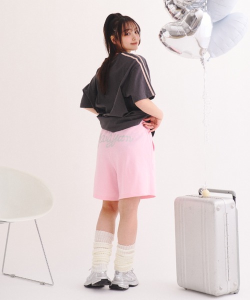 Poly Jam(ポリージャム)の「Over size logo T-shirt / オーバーサイズ ロゴTシャツ(Tシャツ/カットソー・レディース・ピンク/ライトグリーン・FREE)」の19枚目の写真