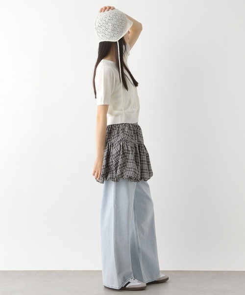 Heather（ヘザー）の「リボンモチーフニット（半袖）　452802（ニット/セーター・レディース・ブラック/オフホワイト/ピンク・FREE）」の12枚目の写真