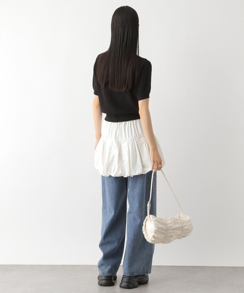 Heather（ヘザー）の「リボンモチーフニット（半袖）　452802（ニット/セーター・レディース・ブラック/オフホワイト/ピンク・FREE）」の19枚目の写真